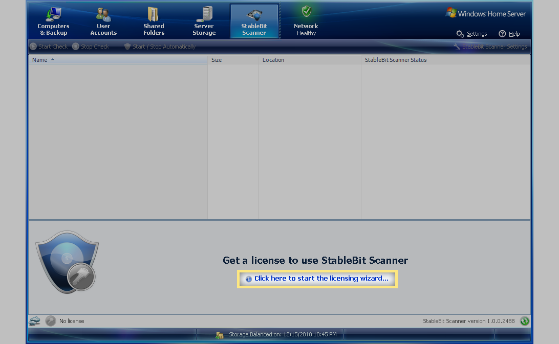 Start the Licensing Wizard