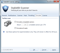 Simulation settings